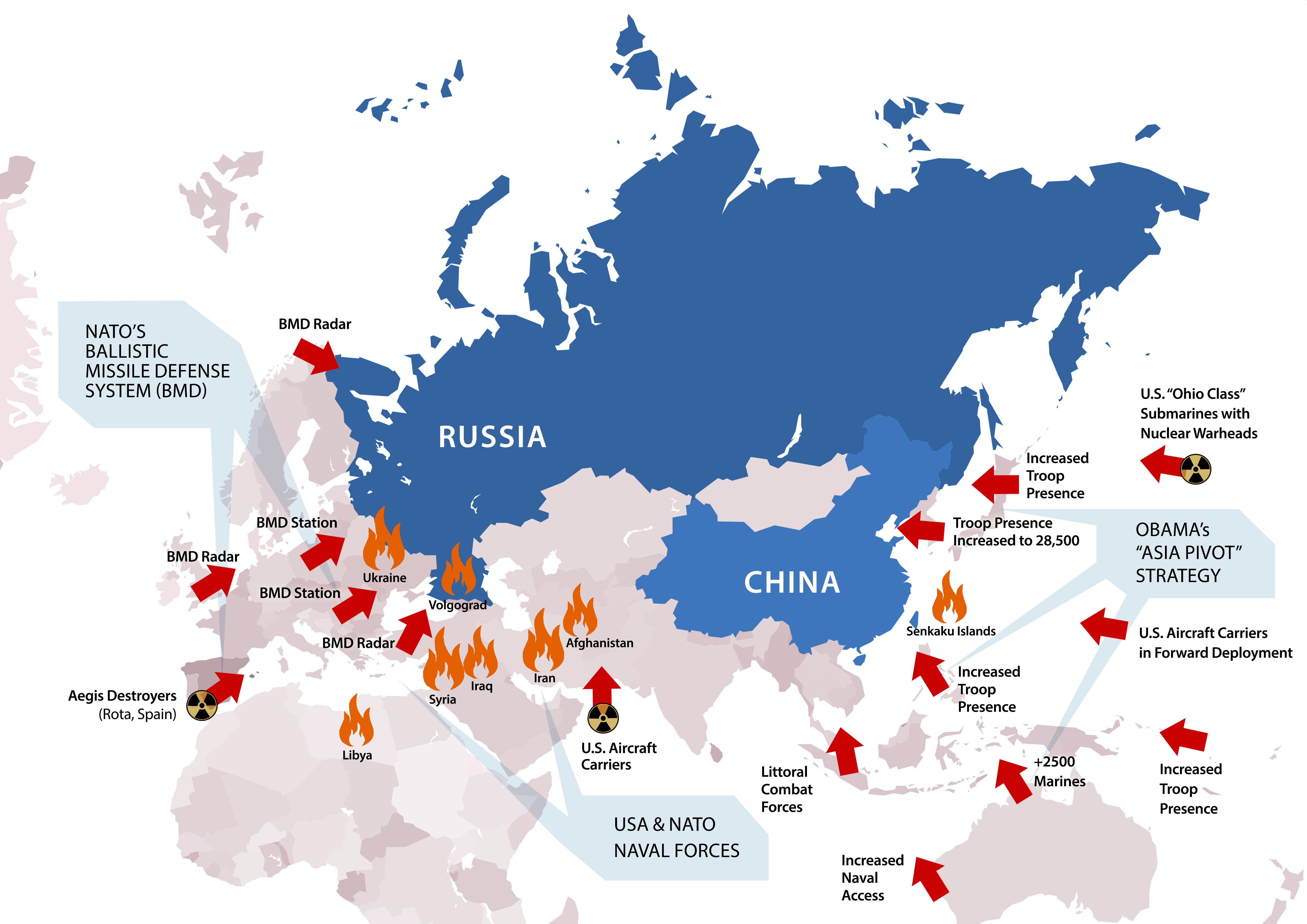 Карта нато и россии