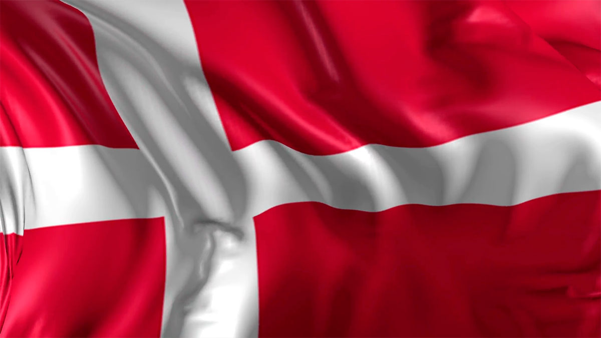 Флаг Дании фото