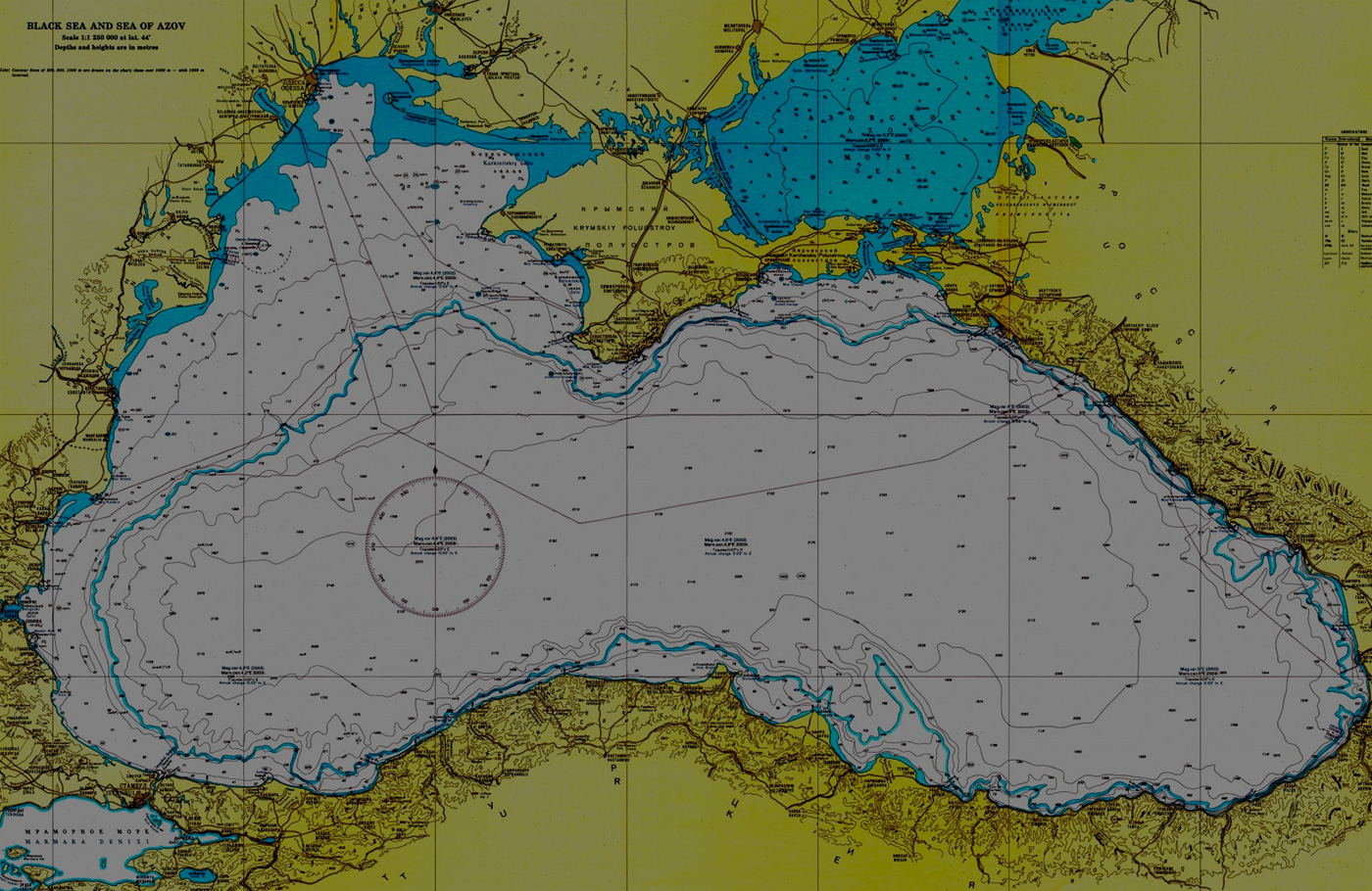 Карта глубин черного моря карта